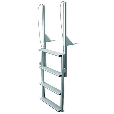 Powerplay 4-Wide Step Floating Dock Lift Ladder Anodized Aluminum PO3014456
